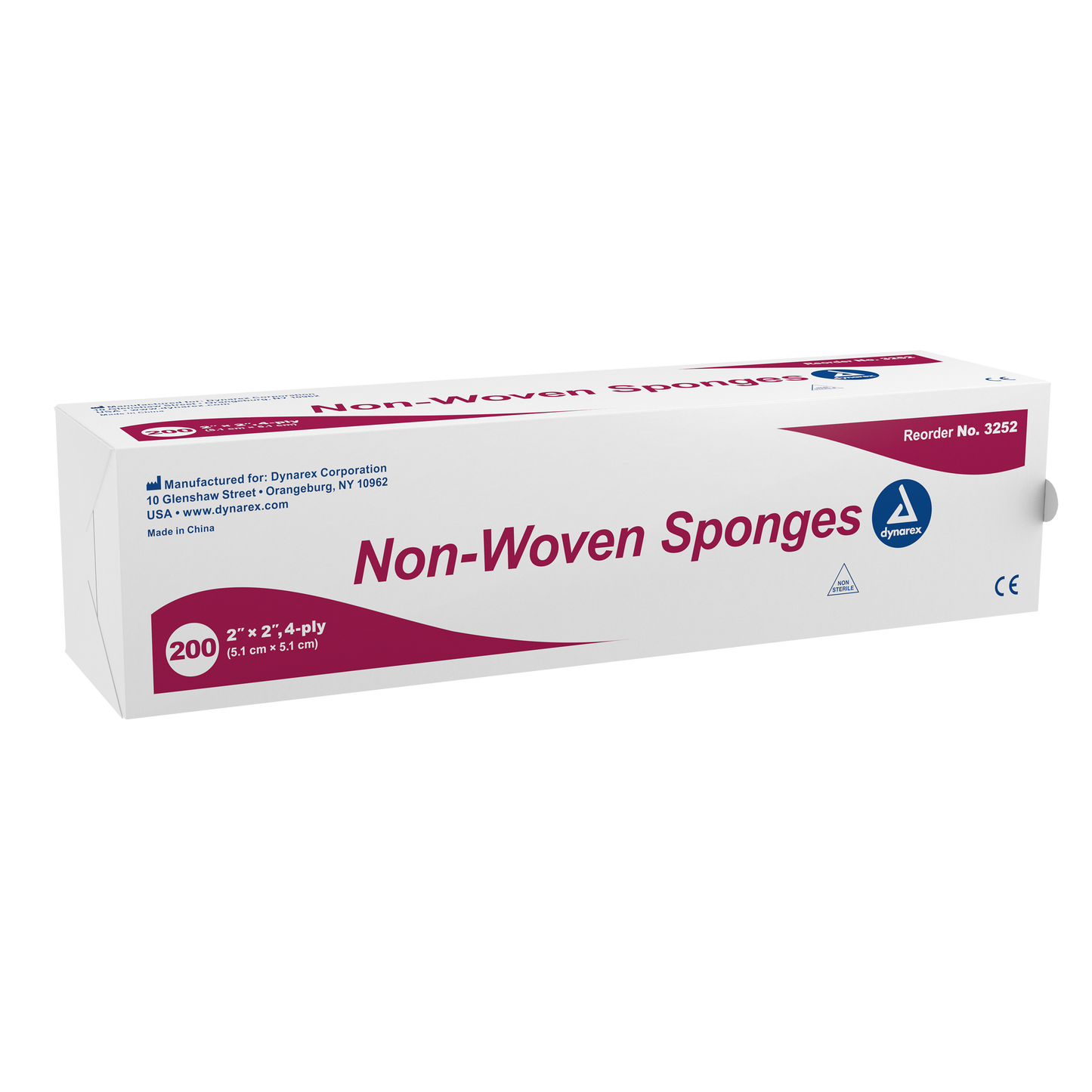 Non-Woven Sponge, 2" x 2" 4 Ply, 20/200/cs