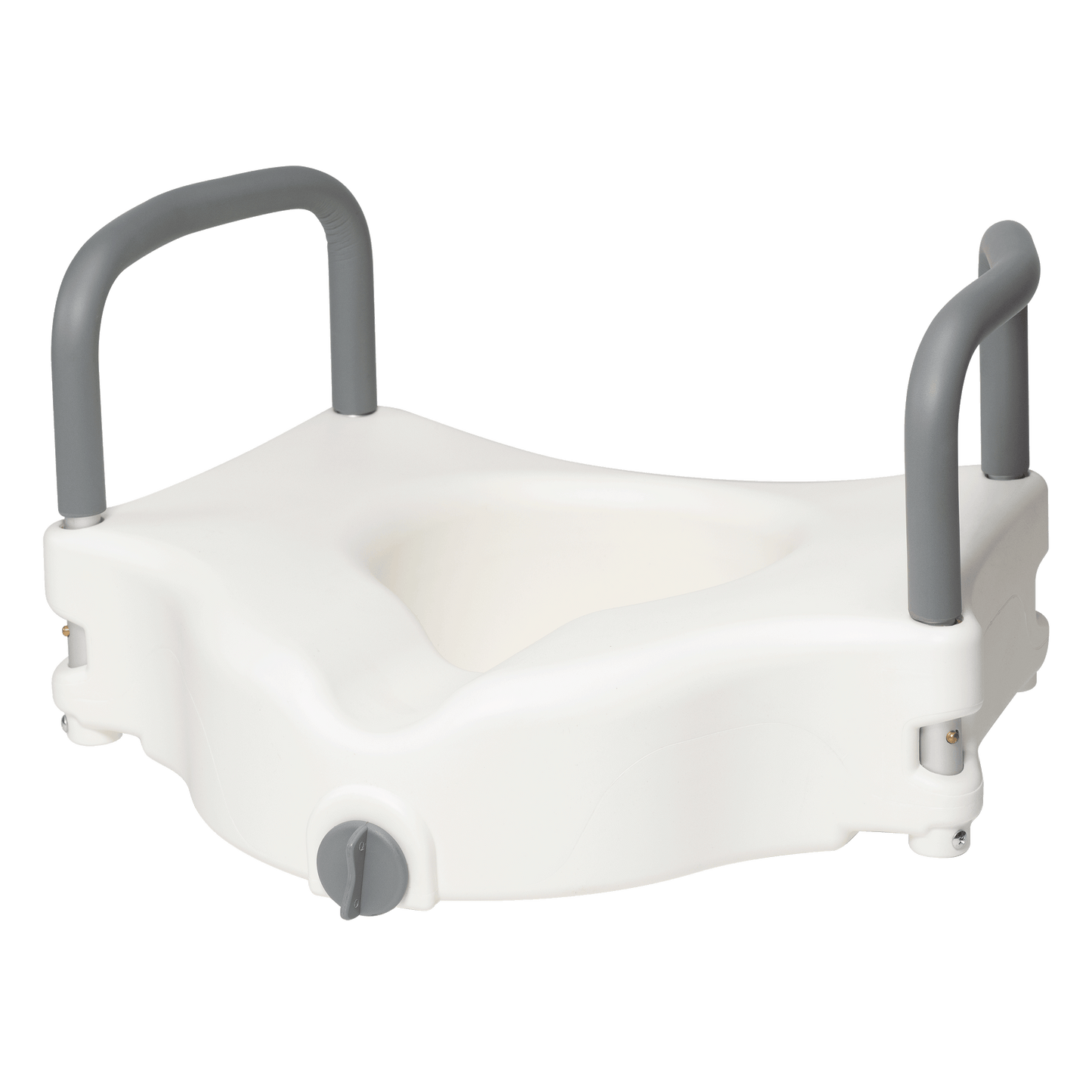 Raised Toilet Seat w/ Arms, White, 1pc/bx