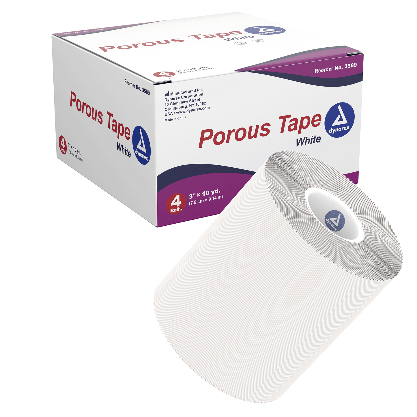 Porous Tape, 3" x 10 yd, 12/4/cs