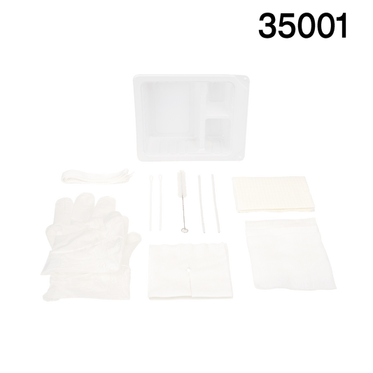 Tracheostomy Care Kit - Three Compartment Tray, 20/cs