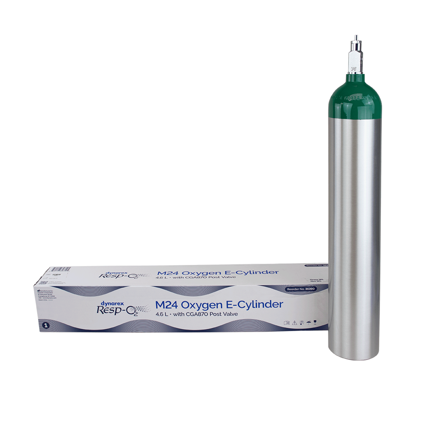 M24 - Oxygen E-Cylinder (post valve), 4.6 L, 1pc/cs