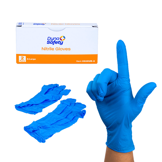 Gloves Nitrile XLG 2 pair/unit, X-Large, Nitrile, Blue, 100/2/cs