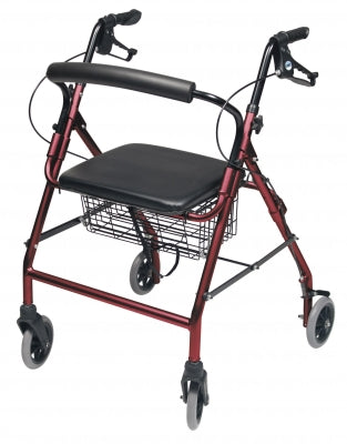Graham Field Rollator Alum Wide Burgundy Walkabout Wide medical supply