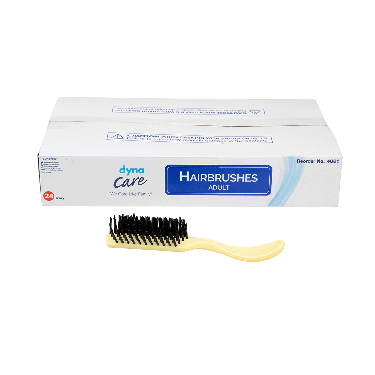 Adult Hairbrushes, Ivory, Case (4881)