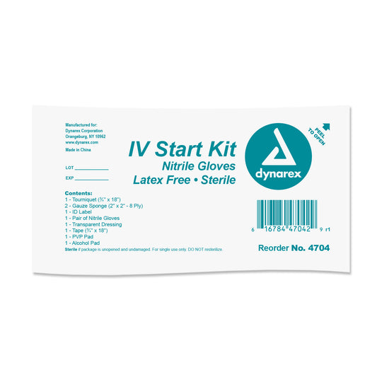 IV Start Kit w/ Nitrile Gloves, 50/cs