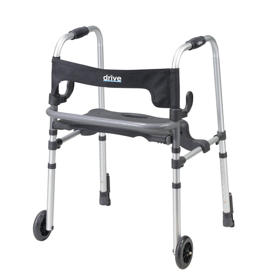 Clever Lite LS Walker Rollator with Seat and Push Down Brakes (10233)