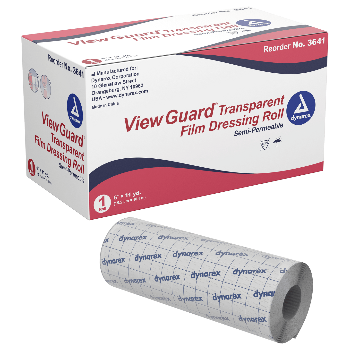 View Guard Transparent Film Dressing Roll, 6" x 11 yd, 12/cs