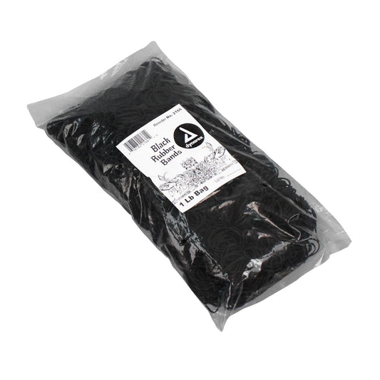 Black Rubber Bands, 1 lb. bag, Case (2166)