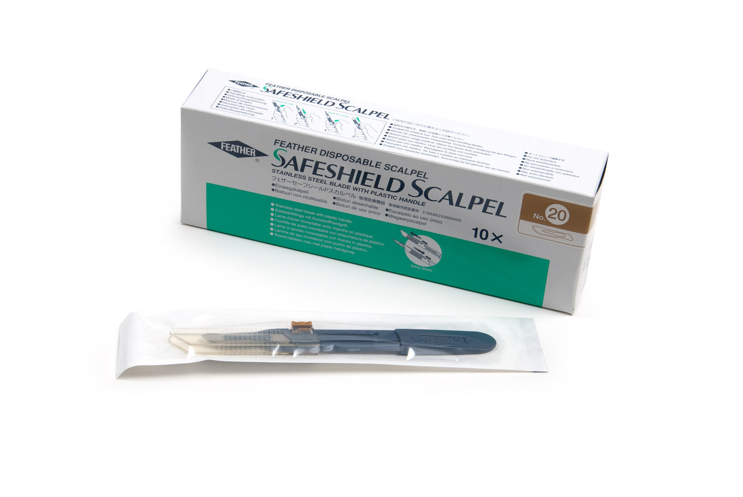 Graham Field Safeshield Disp Scpl Strl #20 Feather medical supply view 4