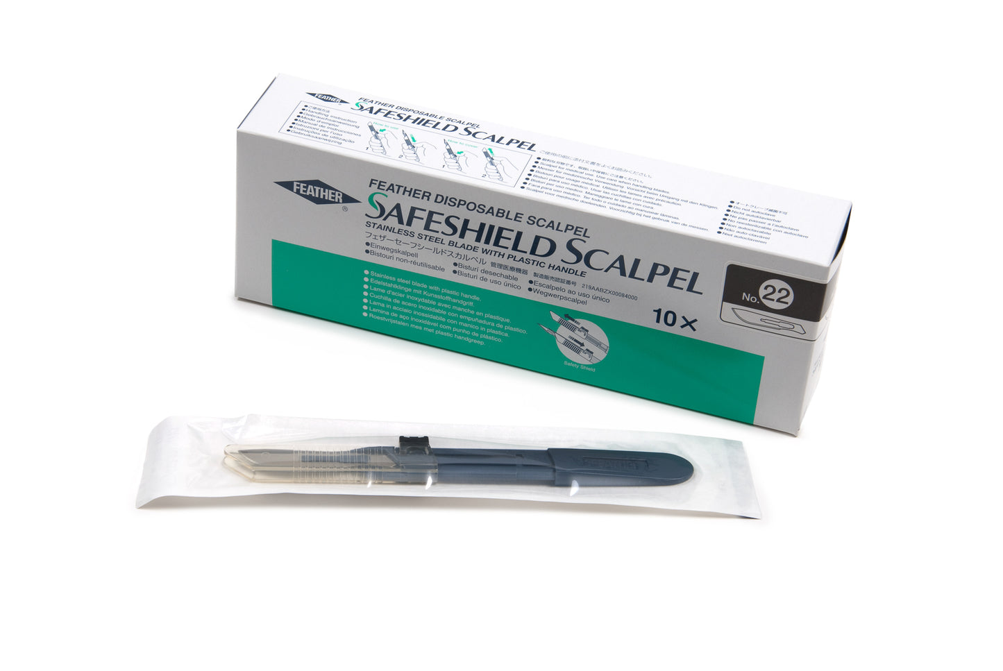 Graham Field Safeshield Disp Scpl Strl #22 Feather medical supply view 3