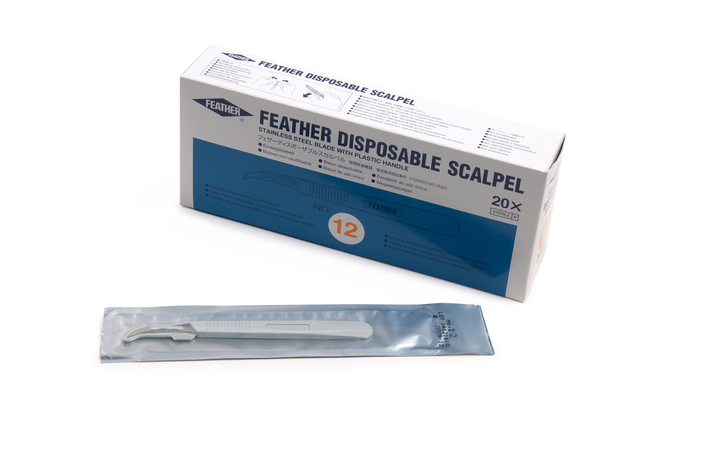 Graham Field Scalpels Feather #12 20/BX Feather medical supply view 2