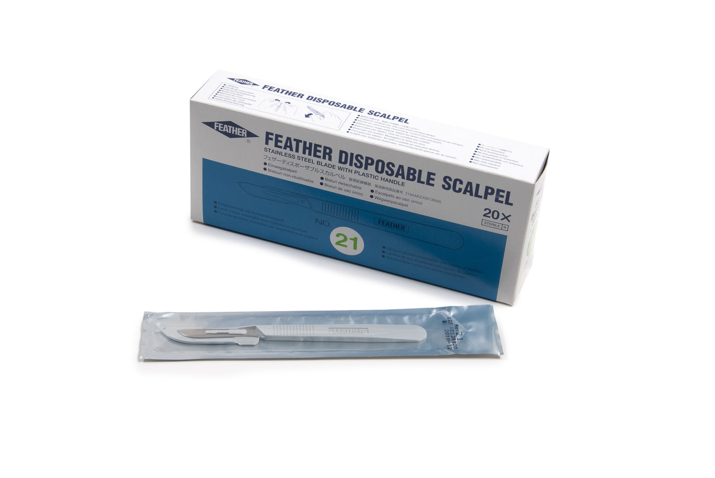 Graham Field Scalpels Feather #21 20/BX Feather medical supply view 2