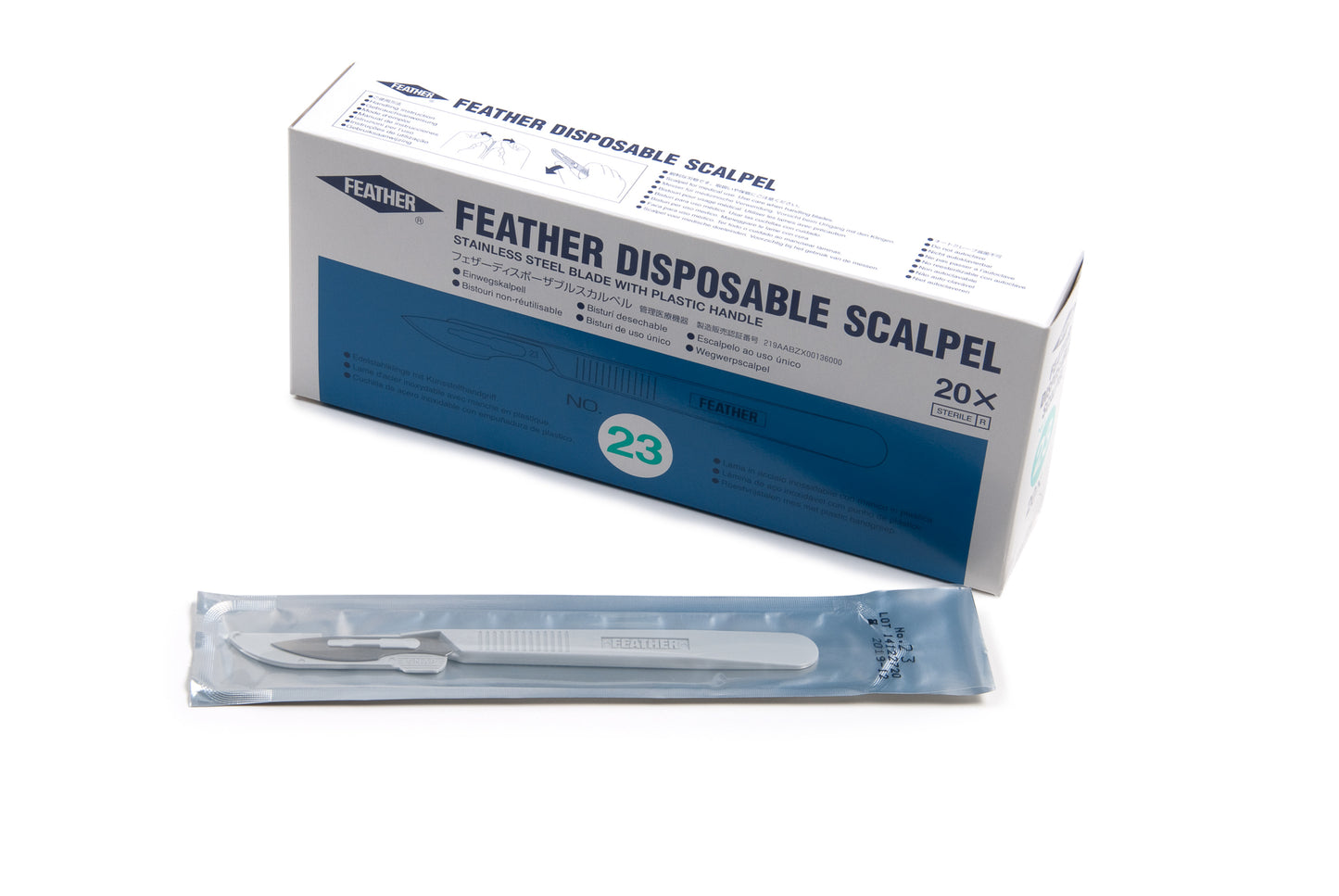 Graham Field Scalpels Feather #23 20/BX Feather medical supply view 2