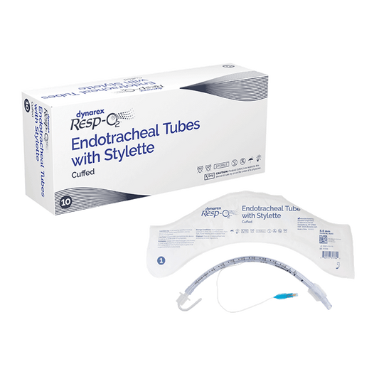 Endotracheal Tubes w/ Stylette - Cuffed, 8.0 mm, 10/bx