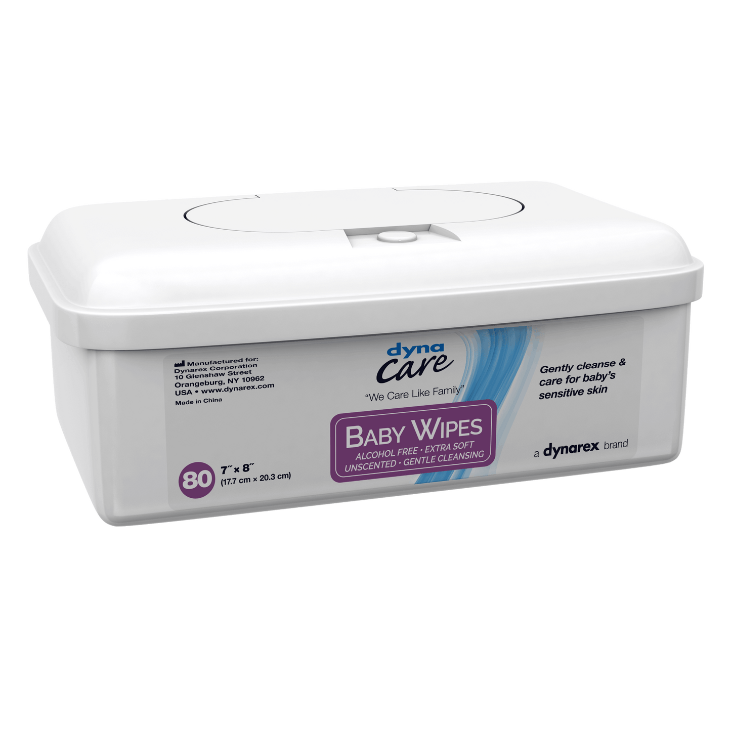 Baby Wipes Unscented Tub, 7" x 8", Case (1311)