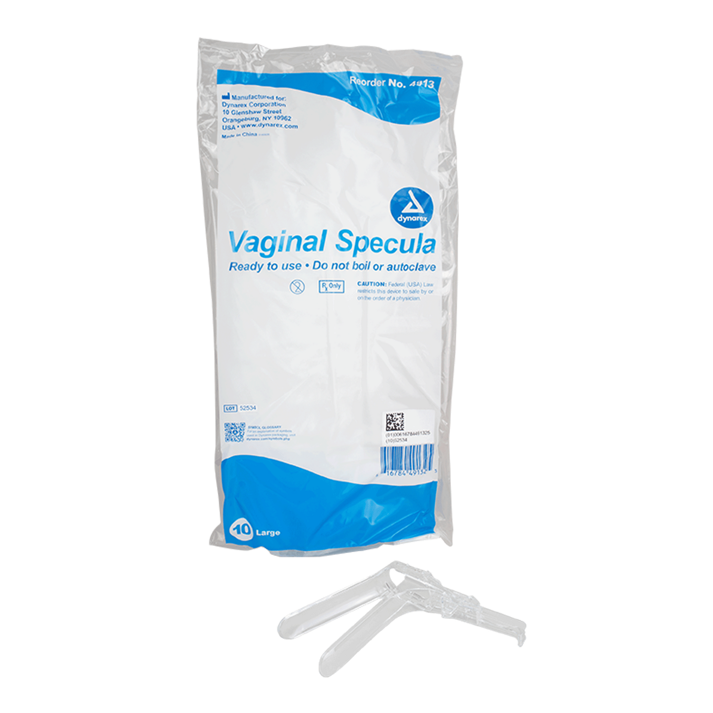 Vaginal Speculum Disposable, Large, 10/10/cs