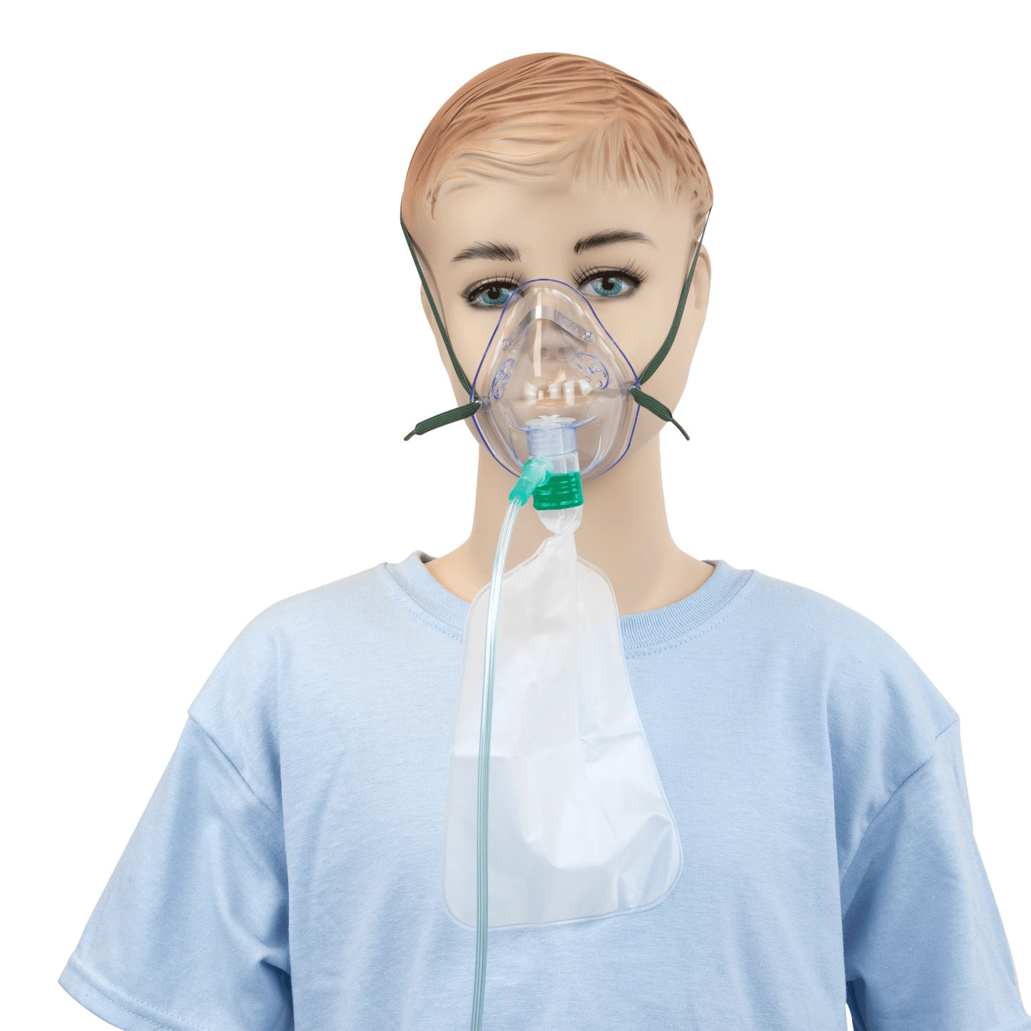 Oxygen High-Concentration Elongated Mask w/ 7' (2.1 m) tubin, Pediatric/Standard Connector, 50/cs