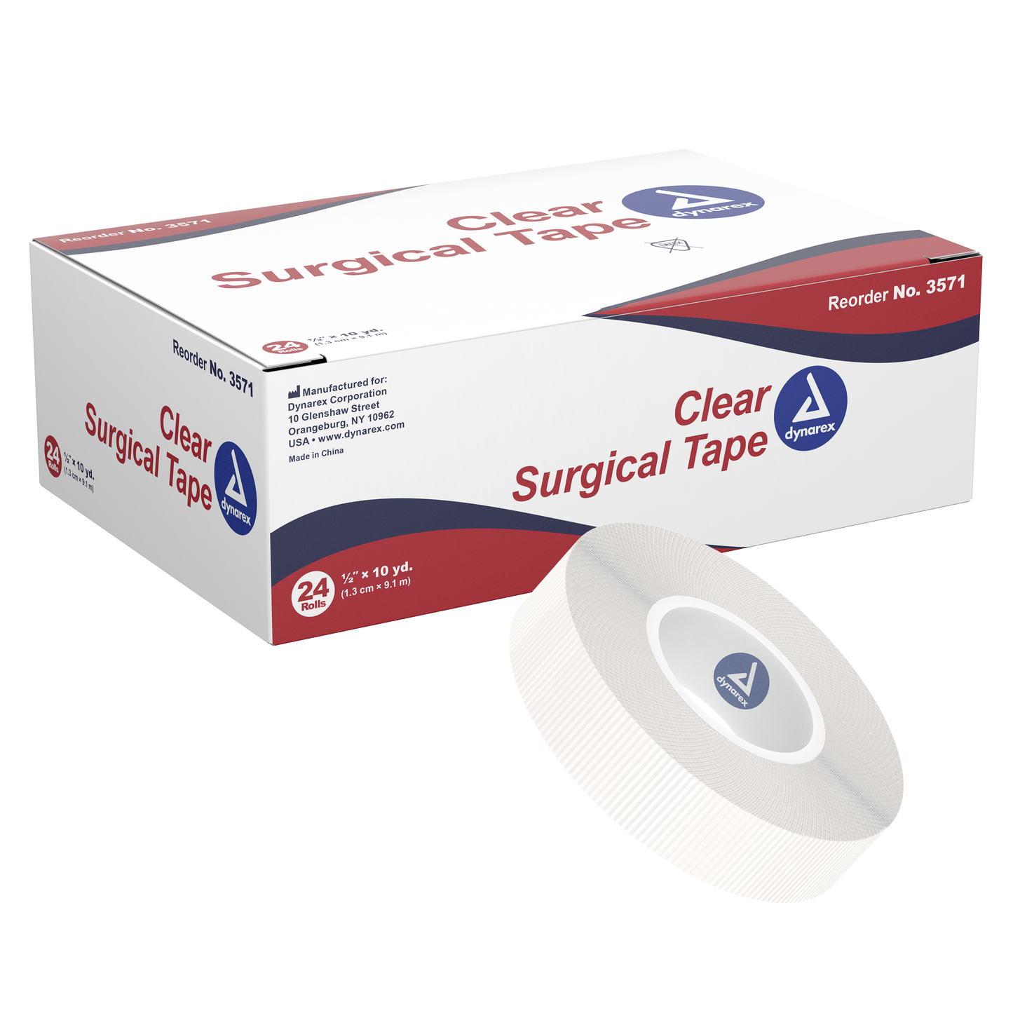 Clear Surgical Tape, 1/2"x 10 yd, Case (3571)