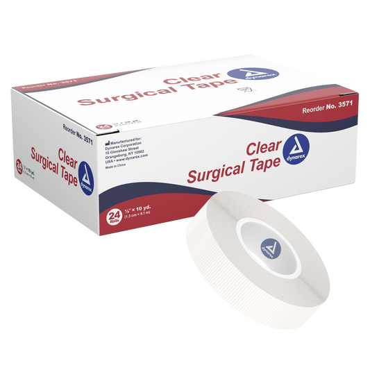 Clear Surgical Tape, 1/2"x 10 yd, Case (3571)