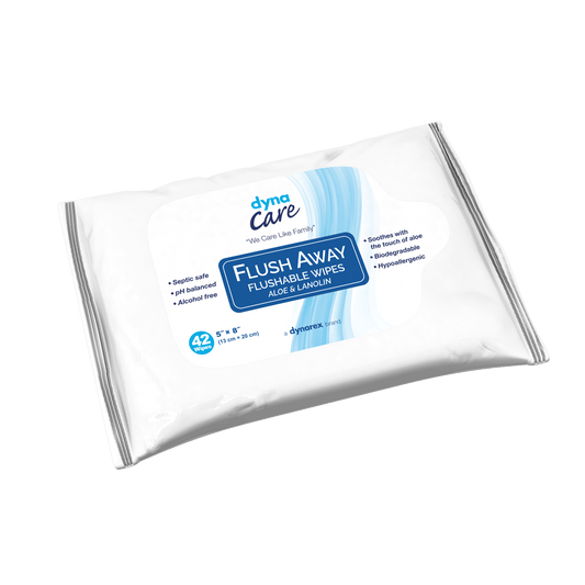 Flushable Wipes - Junior, 5" x 8" Soft Pack, 12/42/cs