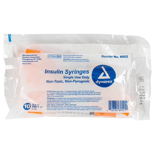 Insulin Syringe with Needle, 0.5 cc, 29G x 1/2" Case