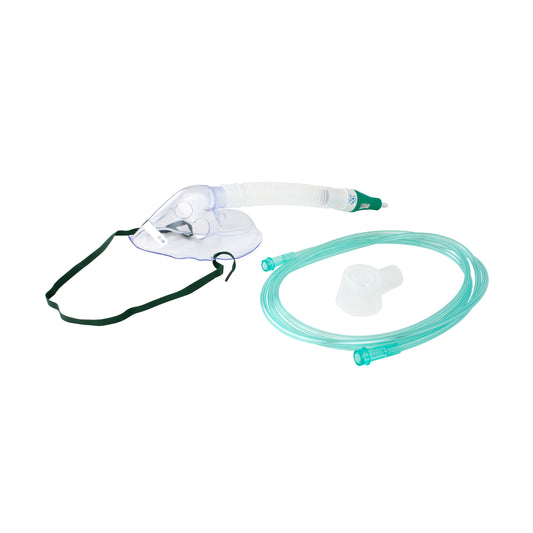 Venturi Adjustable Dial Elongated Mask w/ 7' (2.1 m) tubing, Adult/Standard Connector, 50/cs