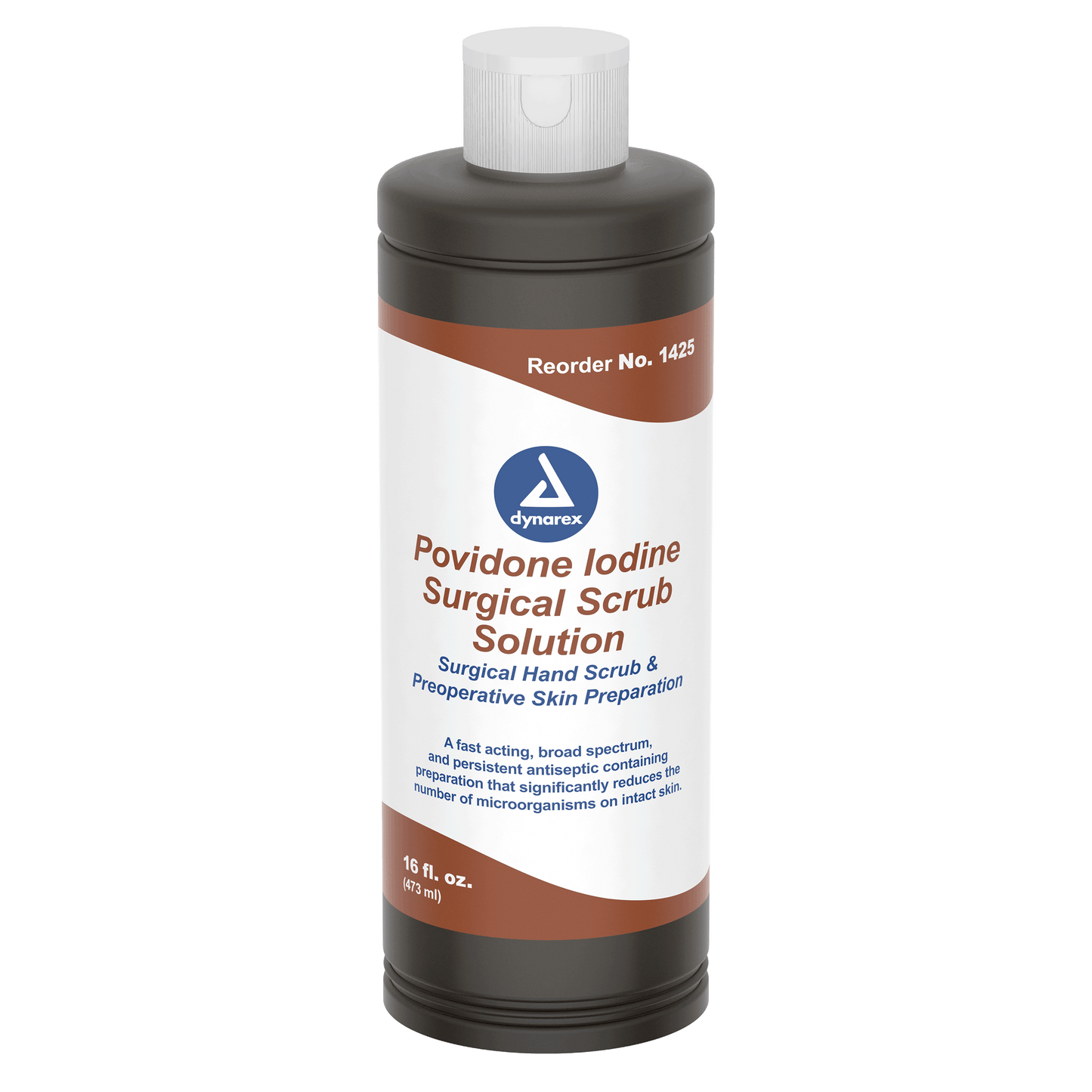 Povidone Iodine Scrub Solution, 16 oz. Bottle, 24/cs