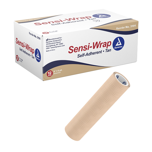 Sensi Wrap, Self-Adherent - Latex Free, 6" x 5 yd Tan, 12/cs