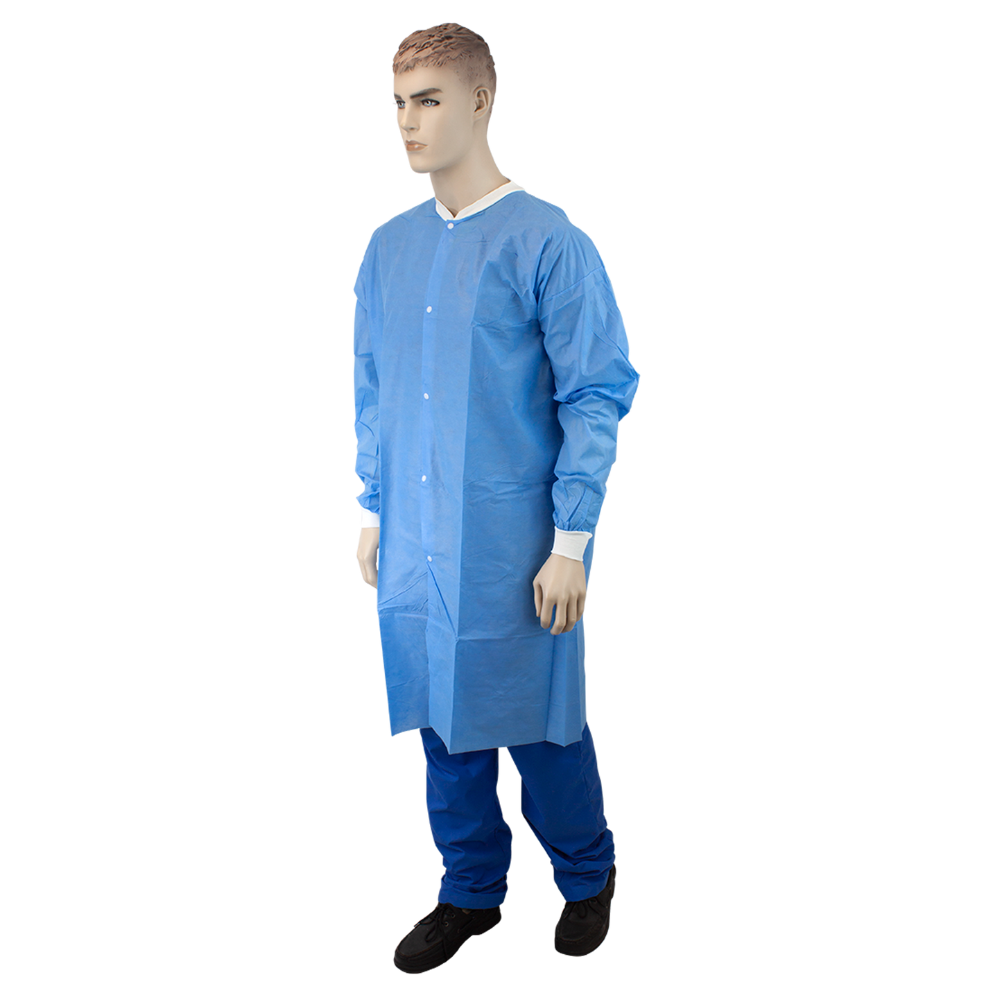 Lab Coat w/out Pockets, Small, Blue, 3/10/cs