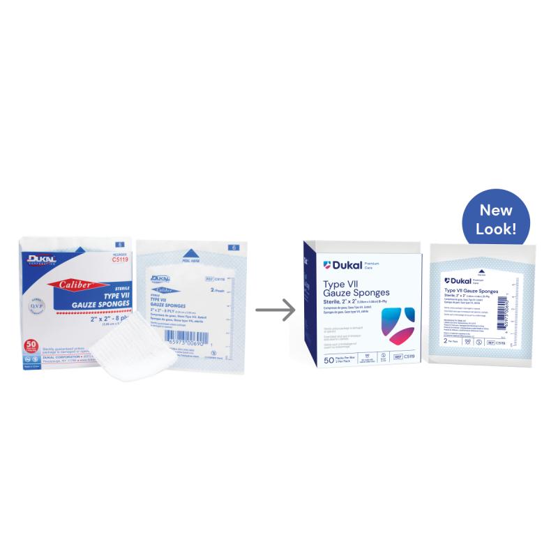 Premium Care Sterile Type VII Gauze Sponges, 8-Ply, 2" x 2" (C5119)