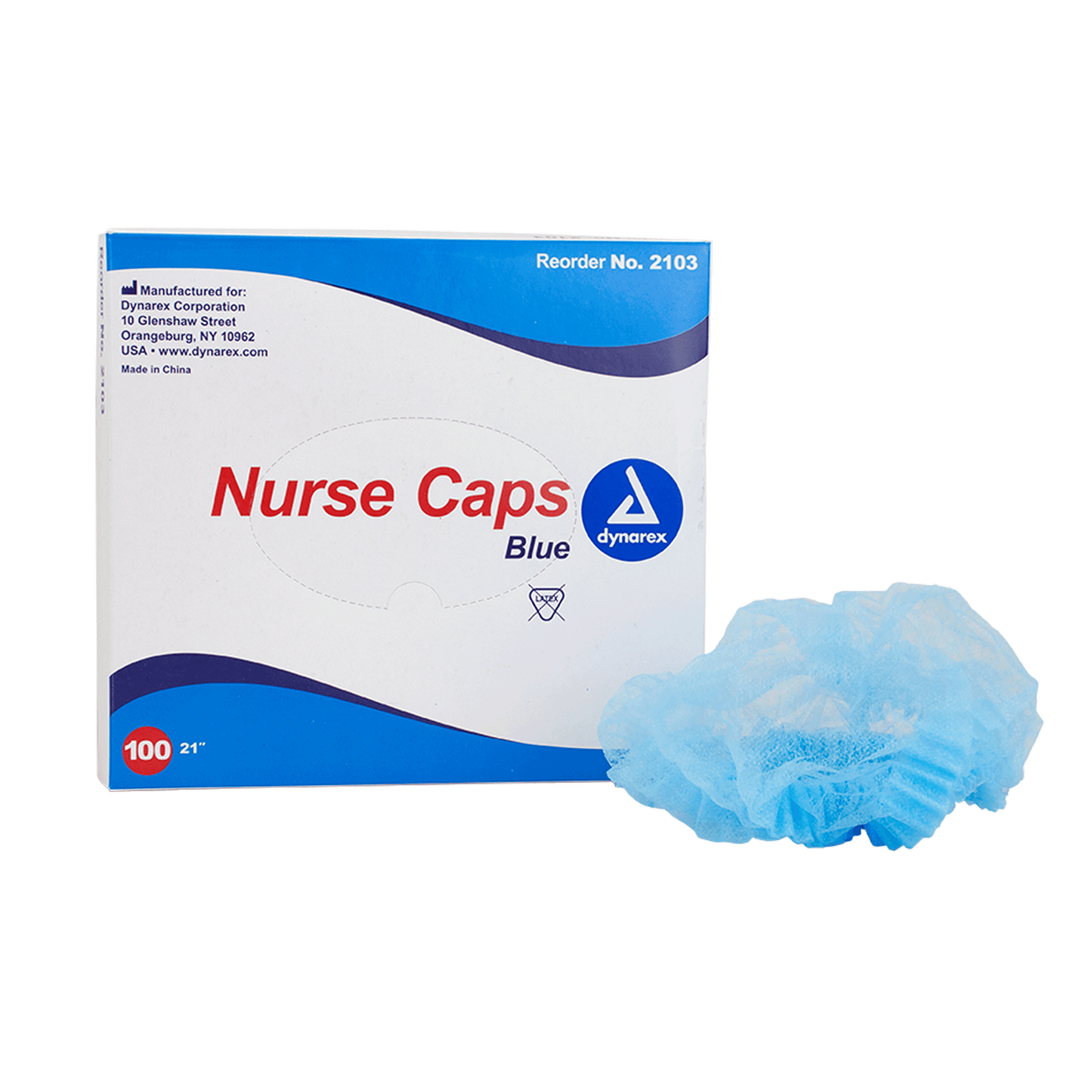 Nurse Cap O.R., 21", Blue, 5/100/cs