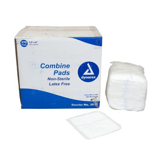 Combine Pads - Non-Sterile, 8" x 7.5", Case (3512)