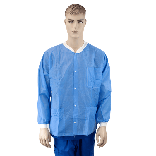 Labjacket w/ Pockets, Small, Blue, 3/10/cs