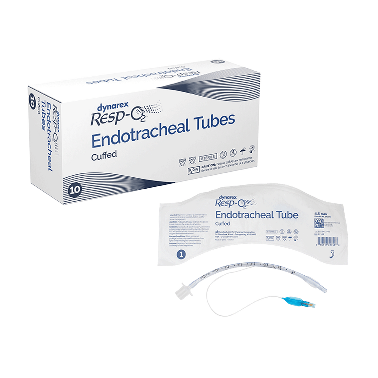 Endotracheal Tubes - Cuffed, 4.5 mm, 10/bx