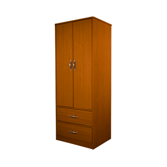 Two Door / Two Drawer Wardrobe, Cherry, 1pc/cs