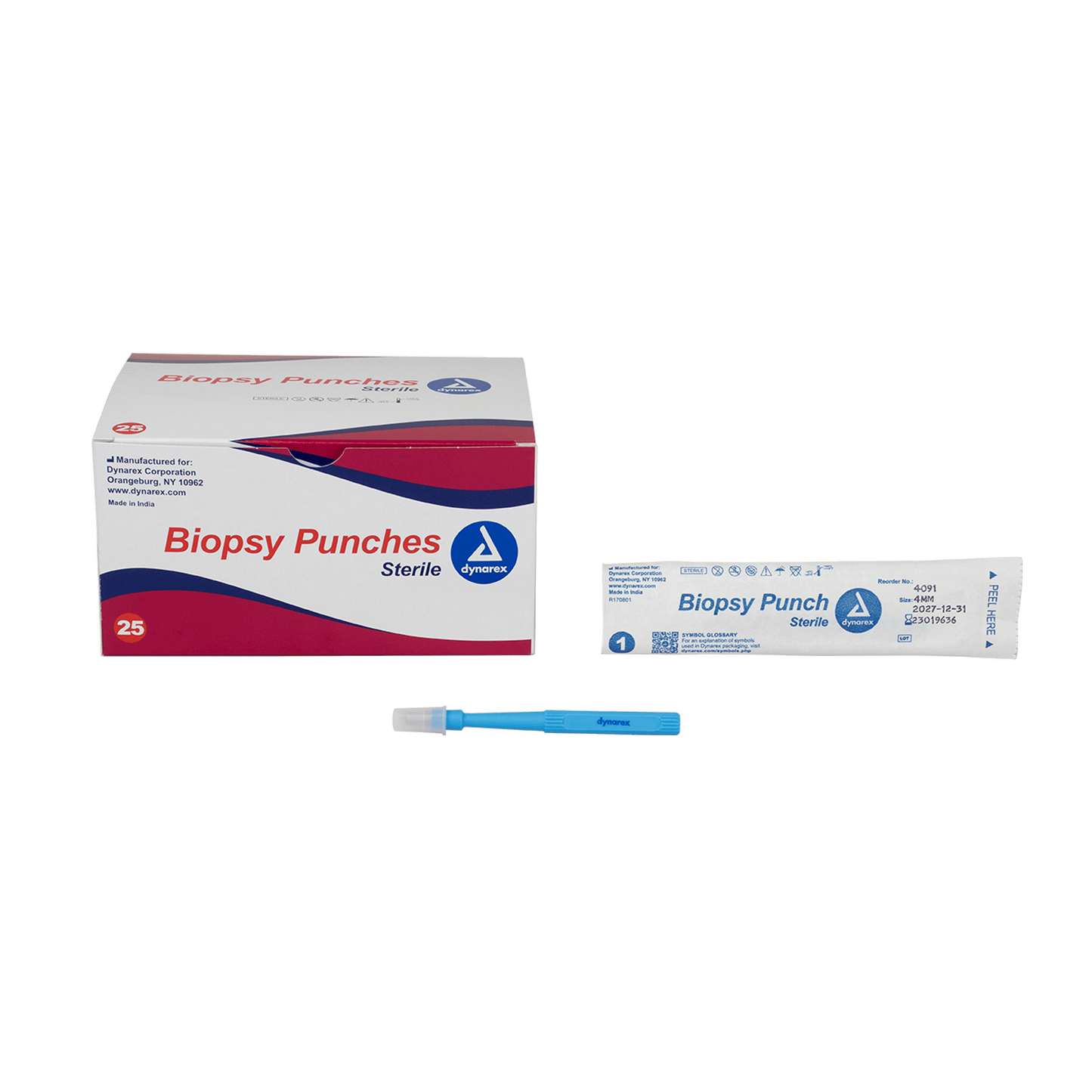 Biopsy Punches, 4.0 mm, Blue, Box (4091)