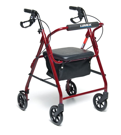 Graham Field Walkabout Basic 4 Wh Roll, Red Lumex medical supply view 3
