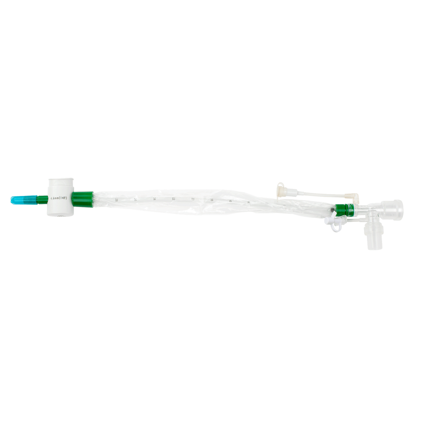 Closed Suction Tracheal Catheter w/ Double Swivel Elbow, 14 Fr, Case (31012)