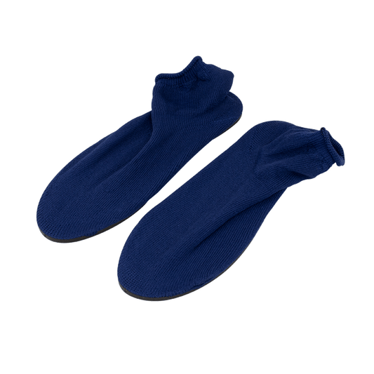 Non Skid Slippers, Large, Navy Blue, 12/cs