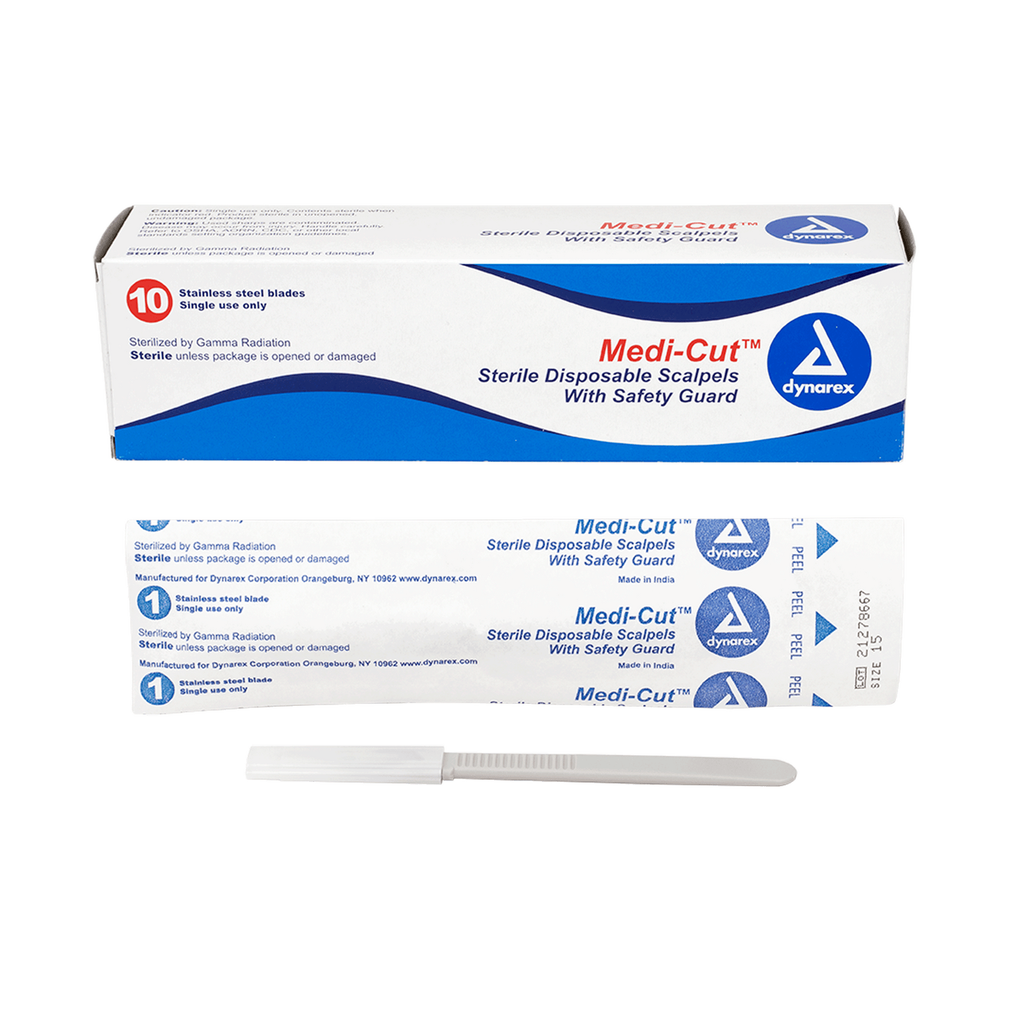 Medicut Scalpels Disposable Sterile, #15, 10/bx