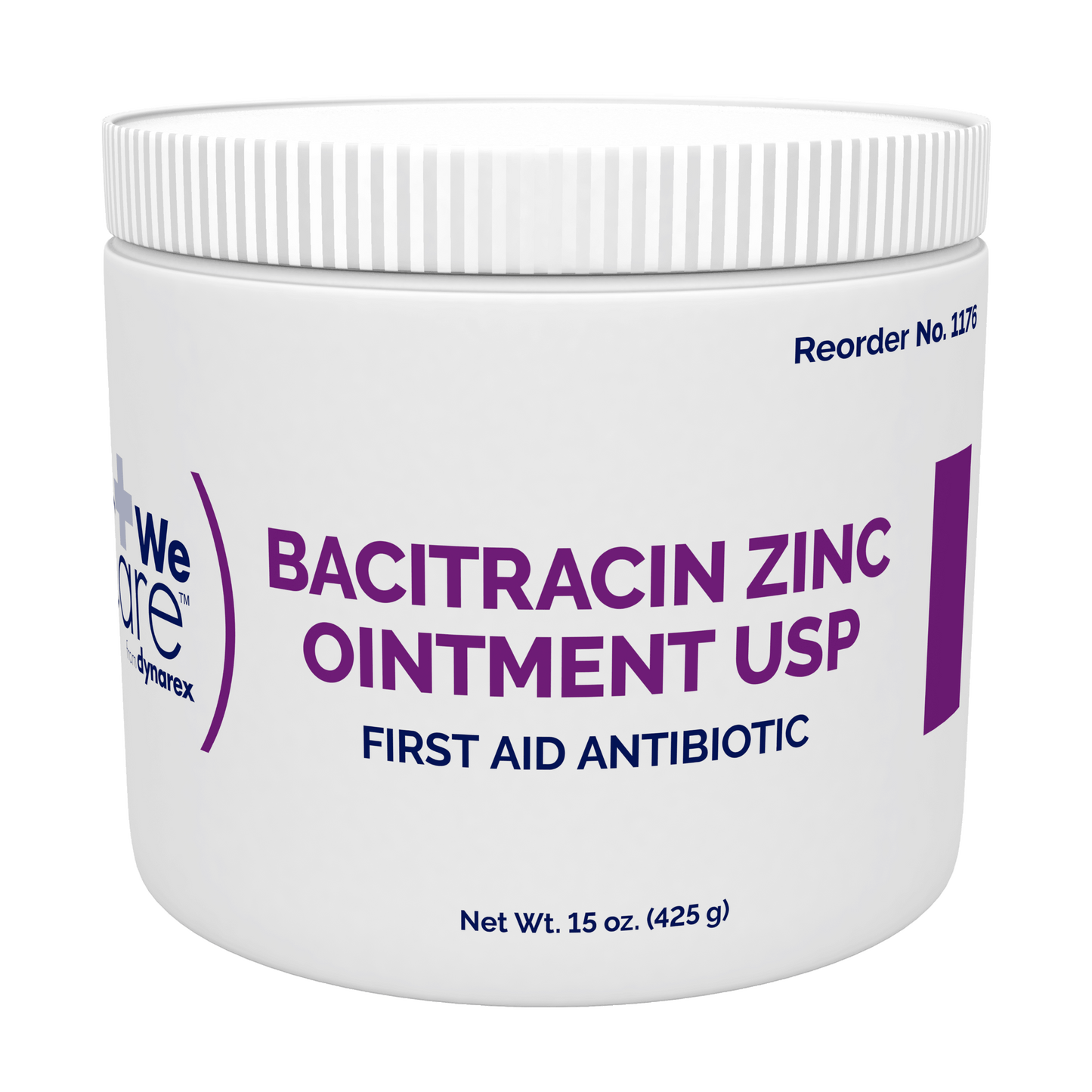 Bacitracin Zinc Ointment, 15 oz. Jar, Case (1176)