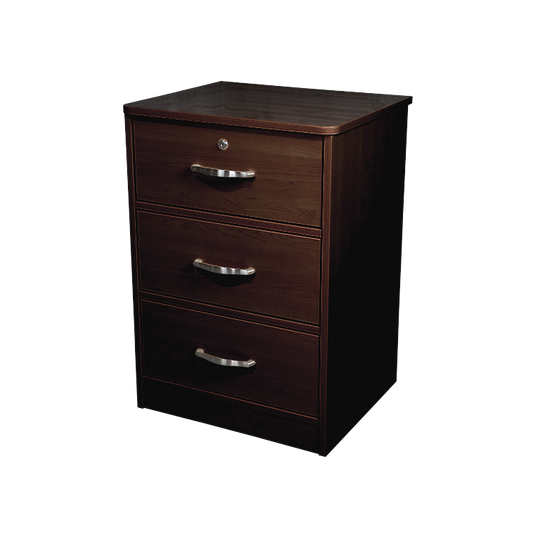 Three Drawer Nightstand, Mahogany, 1pc/cs