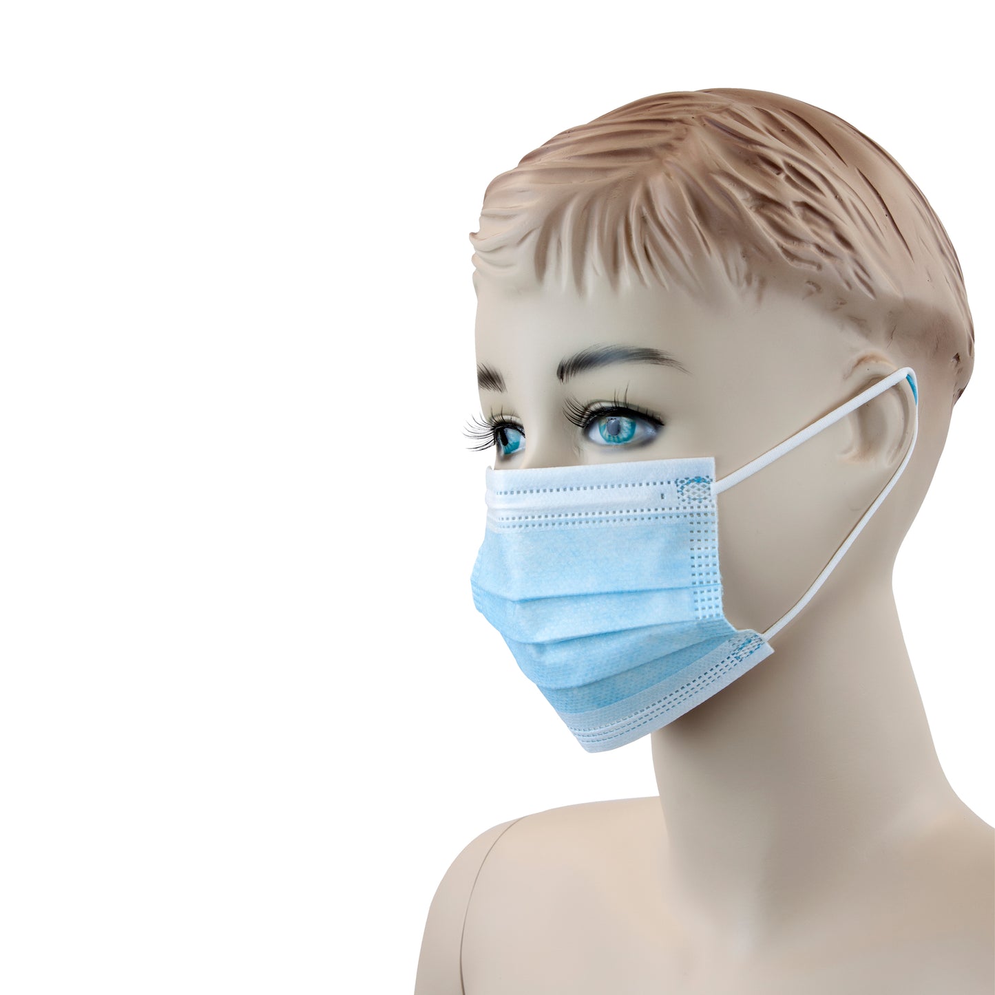 Child Face Mask, Solid Blue, Case (2207-CHBL)