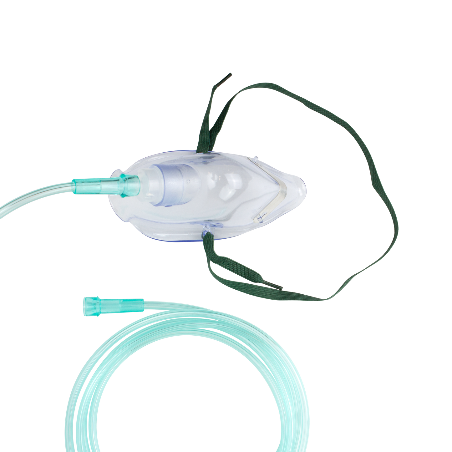 Oxygen Medium-Concentration Standard Mask w/ 7' (2.1 m) tubi, Adult/Standard Connector, 50/cs