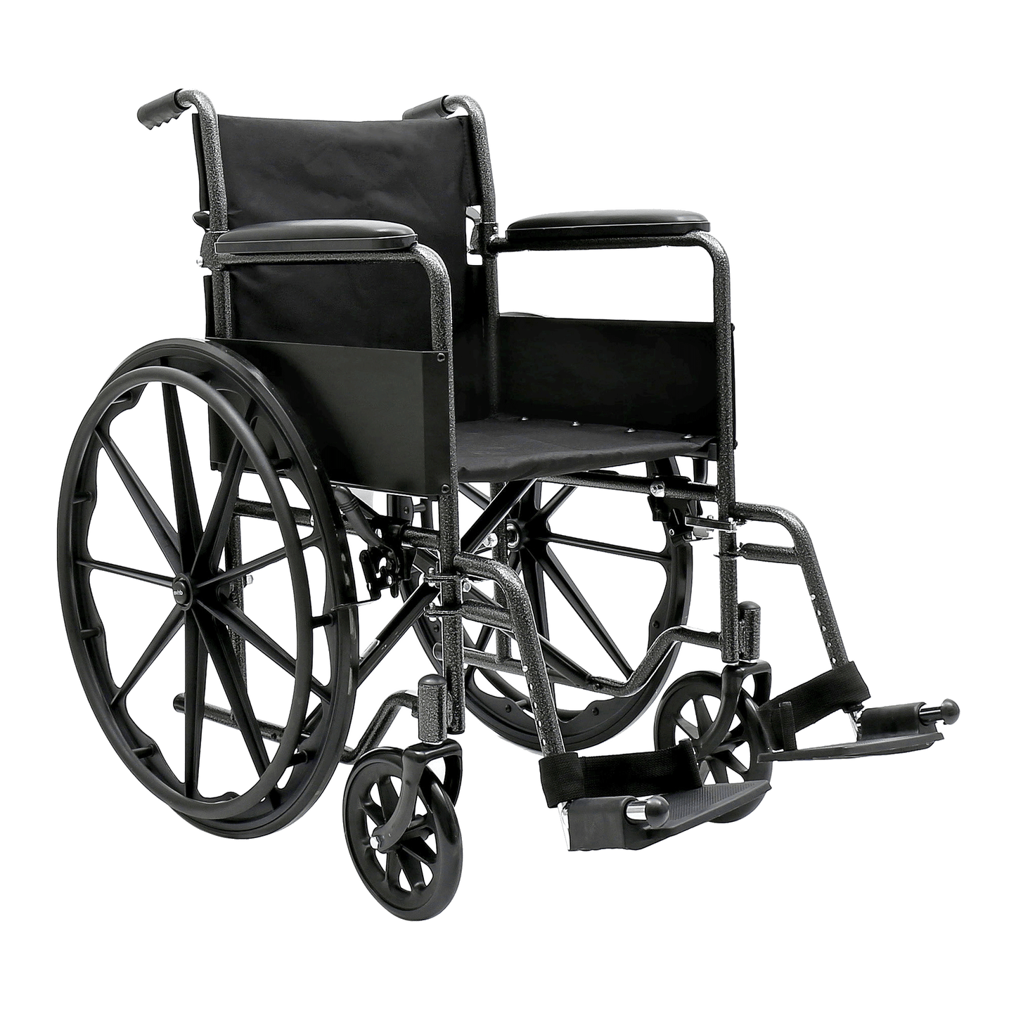 DynaRide S1 Wheelchair - 18" x 16" w/ Fixed Full Arm FR, Silver Vein, 1pc/cs