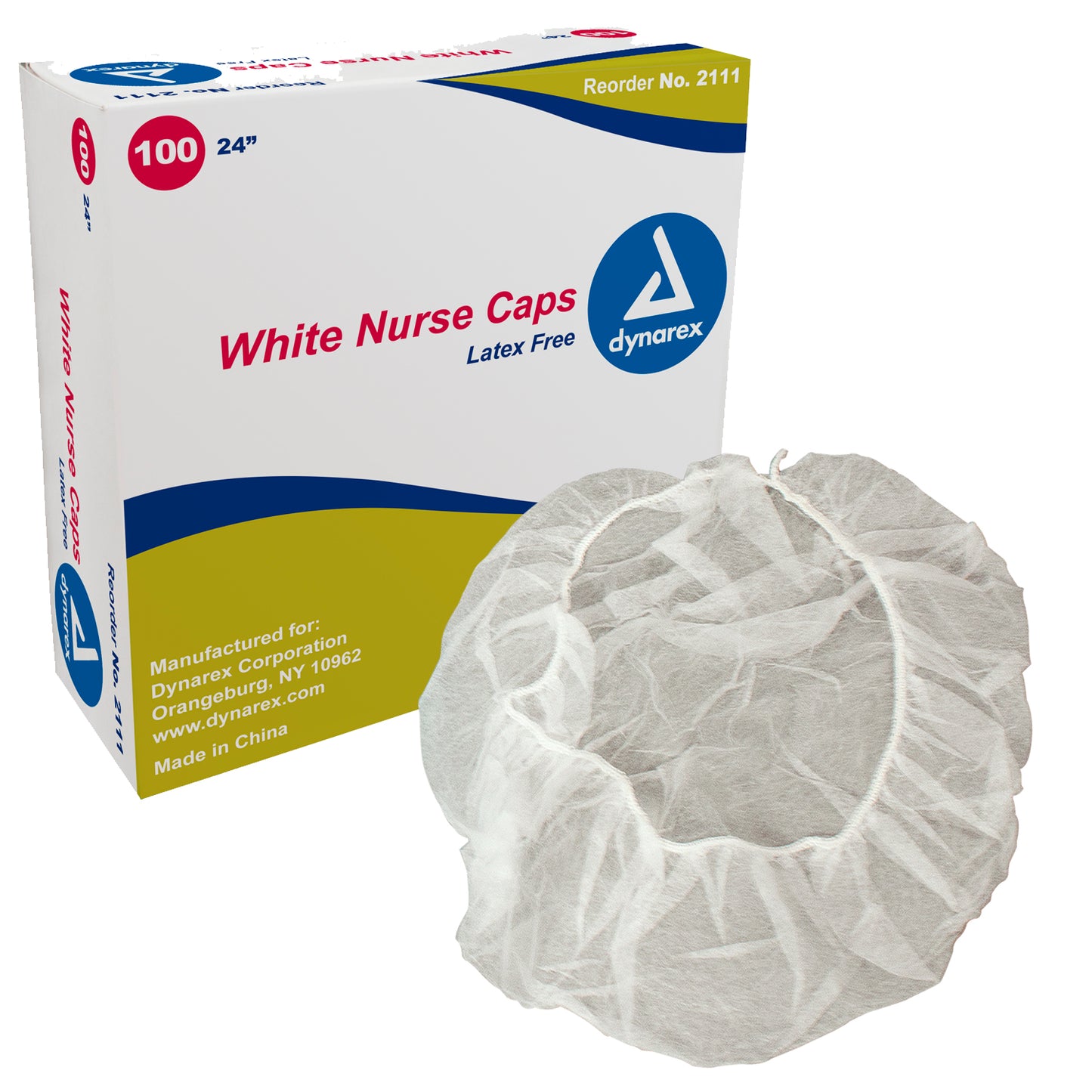 Nurse Cap O.R., 24", White, 5/100/cs