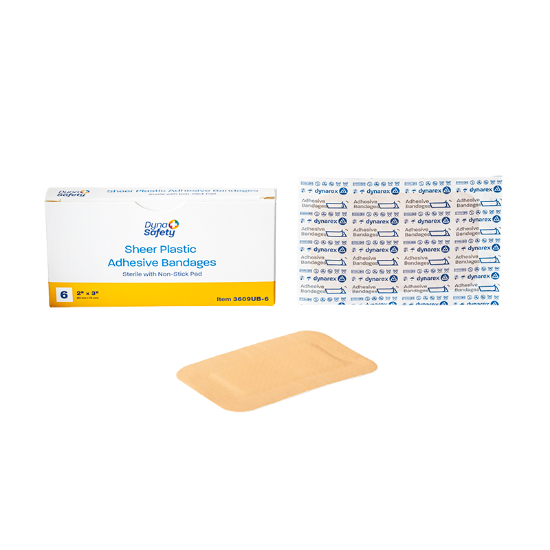 Sheer Plastic Adhesive Bandages - Sterile, 2" X 3", 100/6/cs