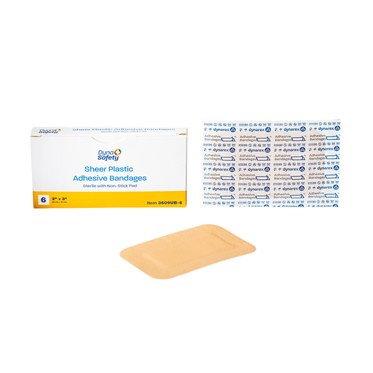 Sheer Plastic Adhesive Bandages - Sterile, 2" X 3", 100/6/cs