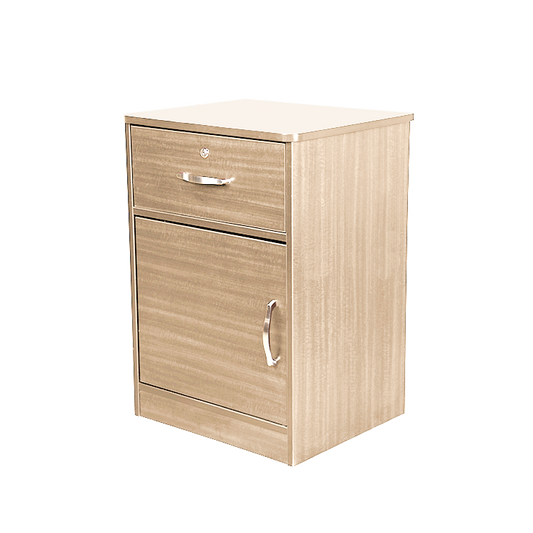 One Door / One Drawer Nightstand, Light Oak, 1pc/cs