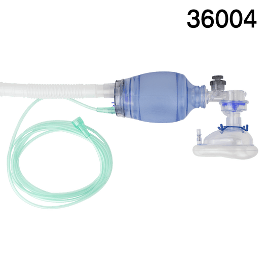 Manual Pulmonary Resuscitator (MPR) Mask, Reservoir Tubing,, Pediatric, 6/cs